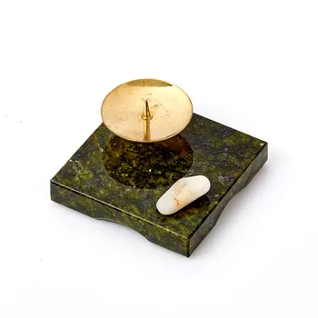 Подсвечник змеевик 6х6 см