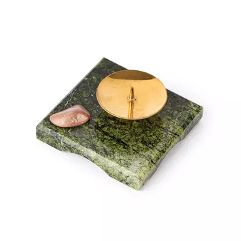 Подсвечник змеевик 6х6 см