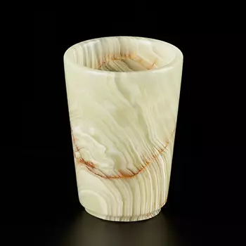 Посуда оникс мраморный (стакан) 6,5х9,5 см