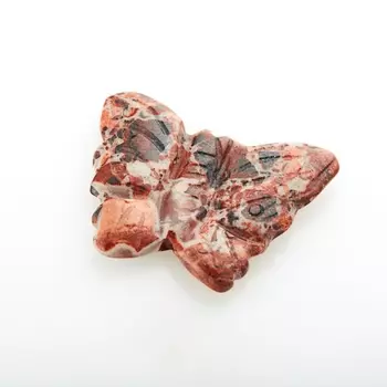 Пуговица бабочка яшма красная 2 см