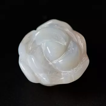 Пуговица цветок агат серый 1,5 см