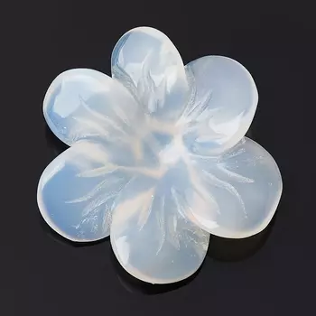 Пуговица цветок агат серый 2,5 см