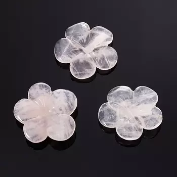 Пуговица цветок розовый кварц 3,5 см