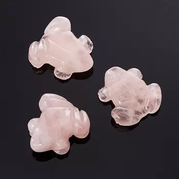 Пуговица лягушка розовый кварц 2,5 см