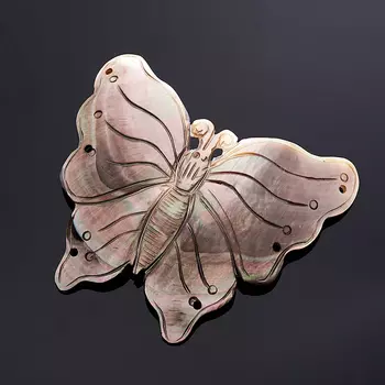 Пуговица перламутр коричневый 7,5х6,5 см