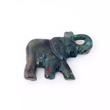 Пуговица слон агат моховой 4 см