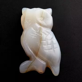 Пуговица сова агат 3 см