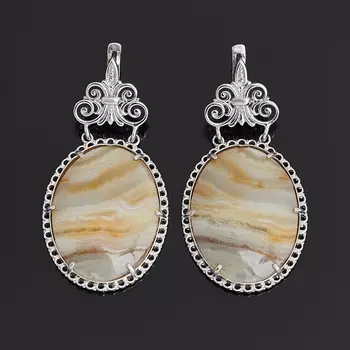 Серьги агат (серебро 925 пр.)