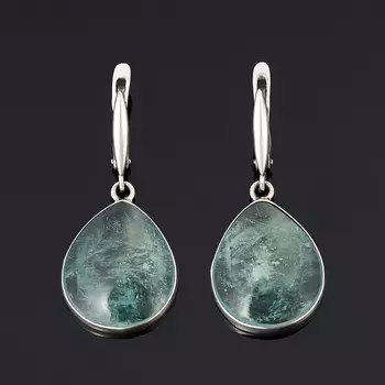 Серьги аквамарин (серебро 925 пр.)
