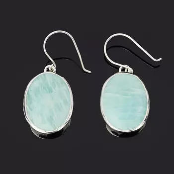 Серьги амазонит (серебро 925 пр.)