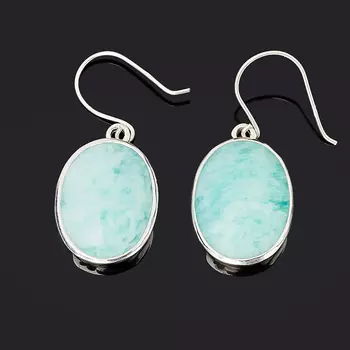 Серьги амазонит (серебро 925 пр.)