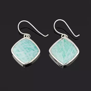 Серьги амазонит (серебро 925 пр.)