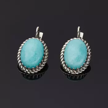 Серьги амазонит (серебро 925 пр.)