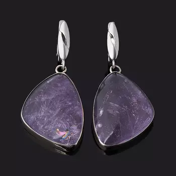 Серьги аметист (нейзильбер)