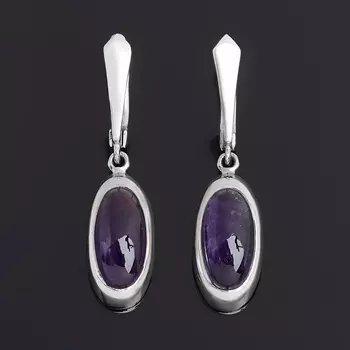 Серьги аметист (серебро 925 пр.)