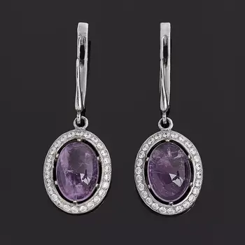 Серьги аметист (серебро 925 пр.)