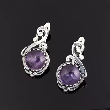 Серьги аметист (серебро 925 пр.)