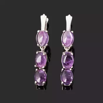 Серьги аметист (серебро 925 пр.)