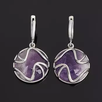 Серьги аметист (серебро 925 пр.)