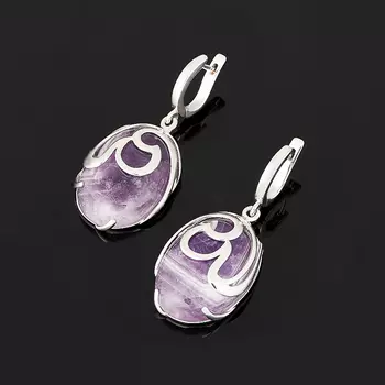 Серьги аметист (серебро 925 пр.)