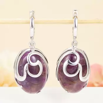 Серьги аметист (серебро 925 пр.)