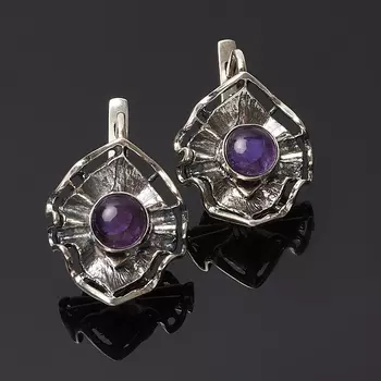 Серьги аметист (серебро 925 пр.)