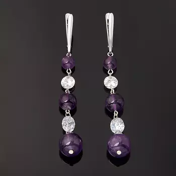 Серьги аметист (серебро 925 пр.)