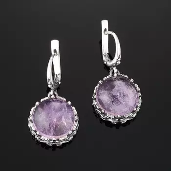 Серьги аметист (серебро 925 пр.)