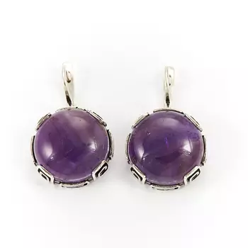 Серьги аметист (серебро 925 пр.)