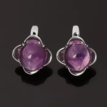 Серьги аметист (серебро 925 пр.)