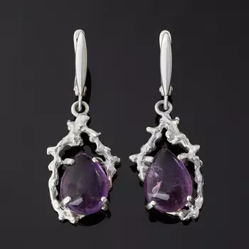 Серьги аметист (серебро 925 пр.)