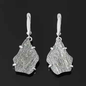 Серьги авантюрин черный (серебро 925 пр.)