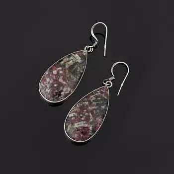 Серьги эвдиалит (серебро 925 пр.)
