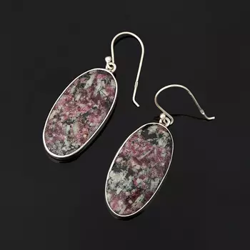 Серьги эвдиалит (серебро 925 пр.)
