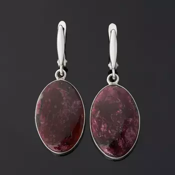 Серьги эвдиалит (серебро 925 пр.)