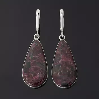 Серьги эвдиалит (серебро 925 пр.)