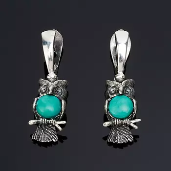 Серьги бирюза (серебро 925 пр.)