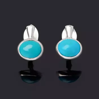 Серьги бирюза (серебро 925 пр.)