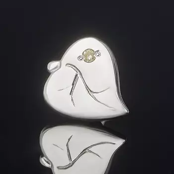 Серьги бриллиант (серебро 925 пр. родир. бел.) пуссеты огранка (1 шт)