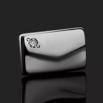 Серьги бриллиант (серебро 925 пр. родир. бел.) пуссеты огранка (1 шт)