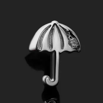 Серьги бриллиант (серебро 925 пр. родир. бел.) пуссеты огранка (1 шт)