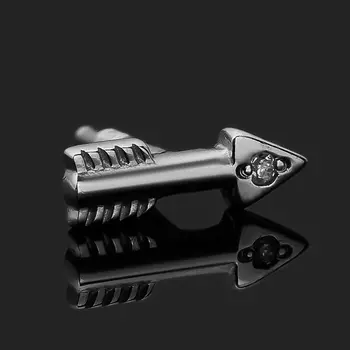 Серьги бриллиант (серебро 925 пр. родир. бел.) пуссеты огранка (1 шт)