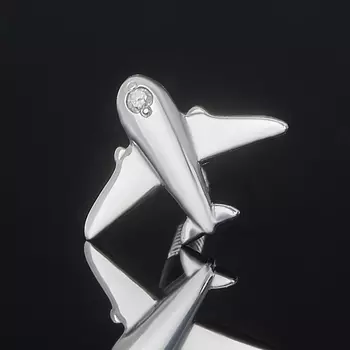 Серьги бриллиант (серебро 925 пр. родир. бел.) пуссеты огранка (1 шт)