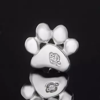 Серьги бриллиант (серебро 925 пр. родир. бел.) пуссеты огранка (1 шт)