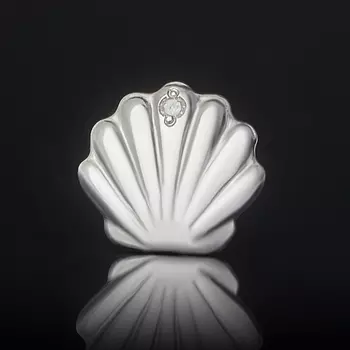 Серьги бриллиант (серебро 925 пр. родир. бел.) пуссеты огранка (1 шт)