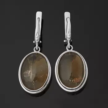 Серьги цитрин (серебро 925 пр.)