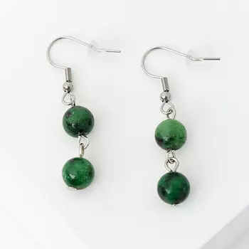 Серьги цоизит (биж. сплав, сталь хир.)