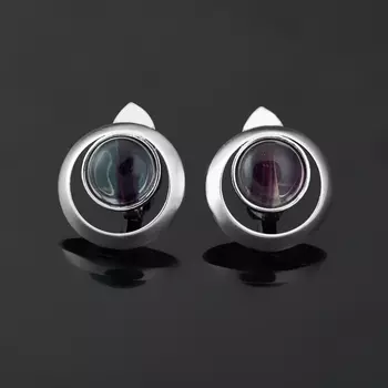 Серьги флюорит (серебро 925 пр.)