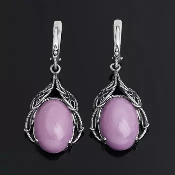 Серьги фосфосидерит (серебро 925 пр. оксидир.)