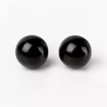 Серьги гагат пуссеты (биж. сплав)